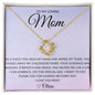 To My Loving Mom | You Wiped My Tears - Personalized (Love Knot)