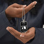 My Son | Never Feel Alone | Love Mom (Lux Dog Tag)