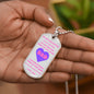 To My Daughter | Always Remember, In Your Heart (Purple) Love Dad | Luxury Dog Tag