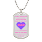 To My Daughter | Always Remember, In Your Heart (Purple) Love Dad | Luxury Dog Tag