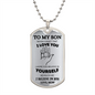 To My Son DogTag From Mom | Never Forget 2 (Stainless) | Luxury Dog Tag