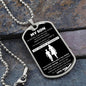 My Son | Believe In Yourself | Love Mom (Lux Dog Tag)