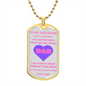 To My Daughter | Always Remember, In Your Heart (Purple) Love Dad | Luxury Dog Tag