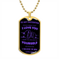 To My Daughter | Never Forget I Love You (Black) Love Dad | Luxury Dog Tag