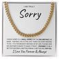 Sorry Is A Small Word | White (Cuban Link)