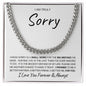 Sorry Is A Small Word | White (Cuban Link)