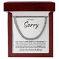 Sorry Is A Small Word | White (Cuban Link)