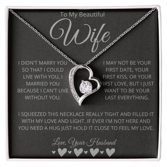 To My Wife - Forever Love - First Kiss Necklace