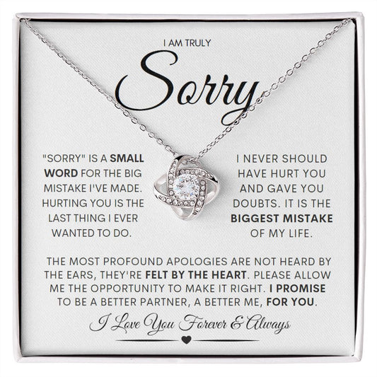 Truly Sorry (In White)  | Sorry Is A Small Word, Profound Apologies (Love Knot)