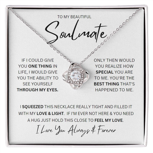 Soulmate (In White) | I Squeezed This Necklace Really Tight (Love Knot)